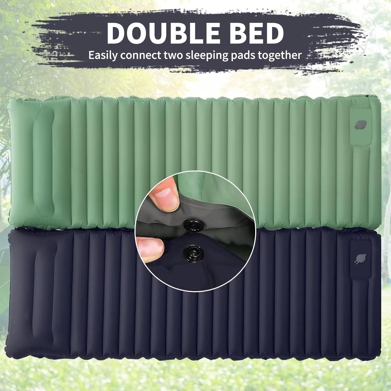 Experience Ultimate Comfort with Our Ultralight Outdoor Camping Sleeping Pad – Inflatable Mattress with Built-In Pump and Pillows for Travel and Hiking!