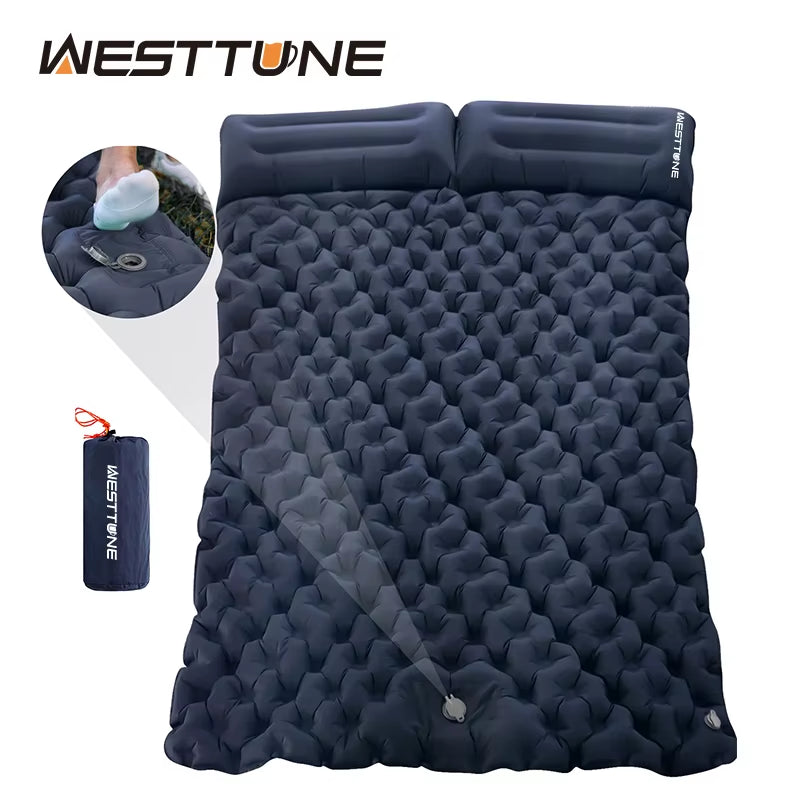 Experience Ultimate Comfort with the WESTTUNE Double Inflatable Mattress - Perfect for Camping, Backpacking, and Outdoor Adventures!