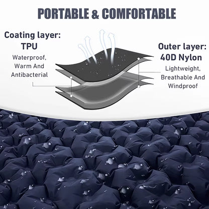 Experience Ultimate Comfort with the WESTTUNE Double Inflatable Mattress - Perfect for Camping, Backpacking, and Outdoor Adventures!
