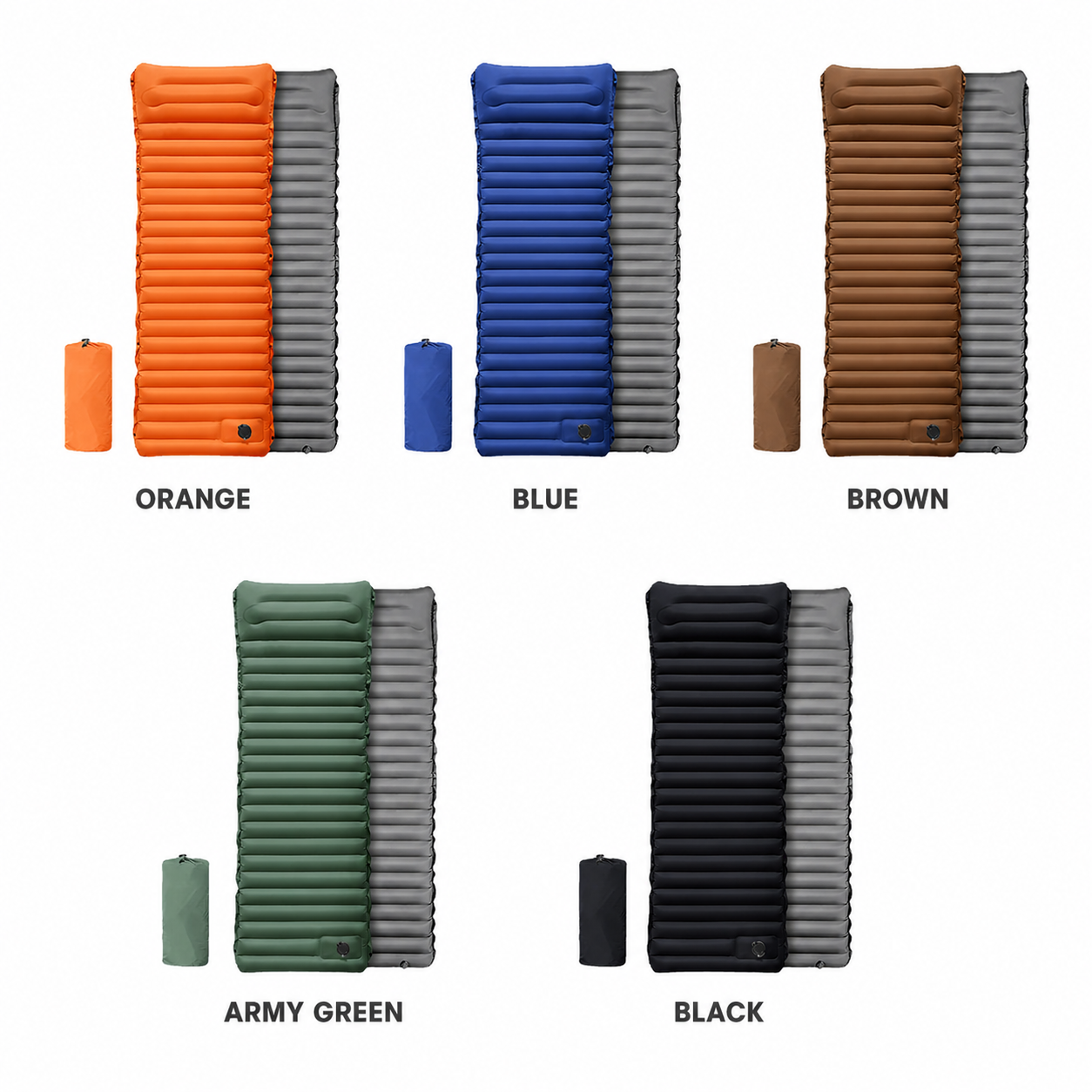Experience Ultimate Comfort with Our Ultralight Outdoor Camping Sleeping Pad – Inflatable Mattress with Built-In Pump and Pillows for Travel and Hiking!