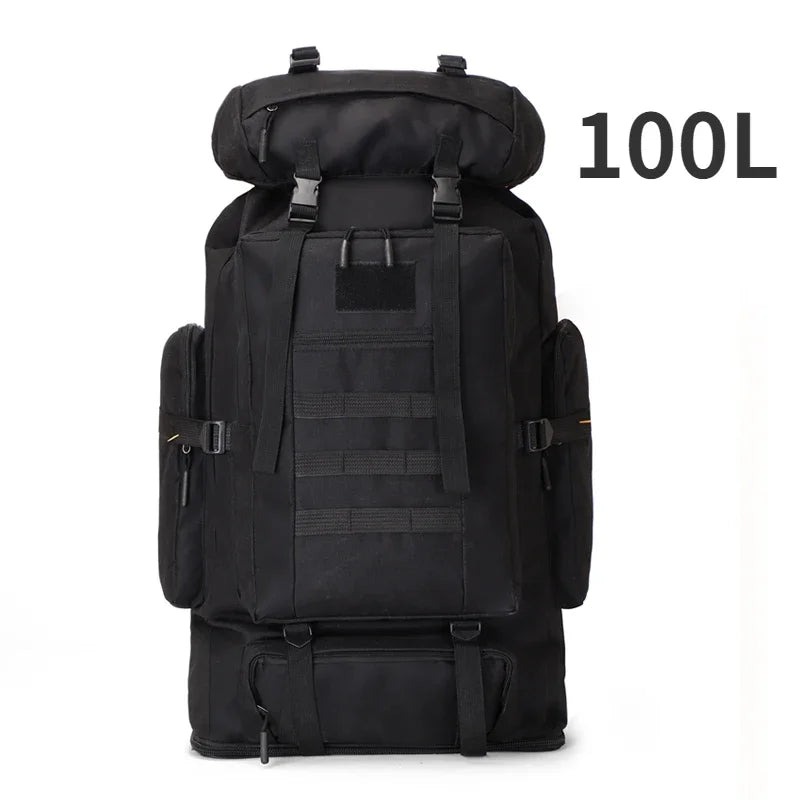 80L/100L Mountaineering Bag Climb Bag Tactical Backpacks Large Backpack Outdoors Hiking Camping Travel Bags