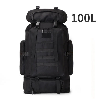 80L/100L Mountaineering Bag Climb Bag Tactical Backpacks Large Backpack Outdoors Hiking Camping Travel Bags