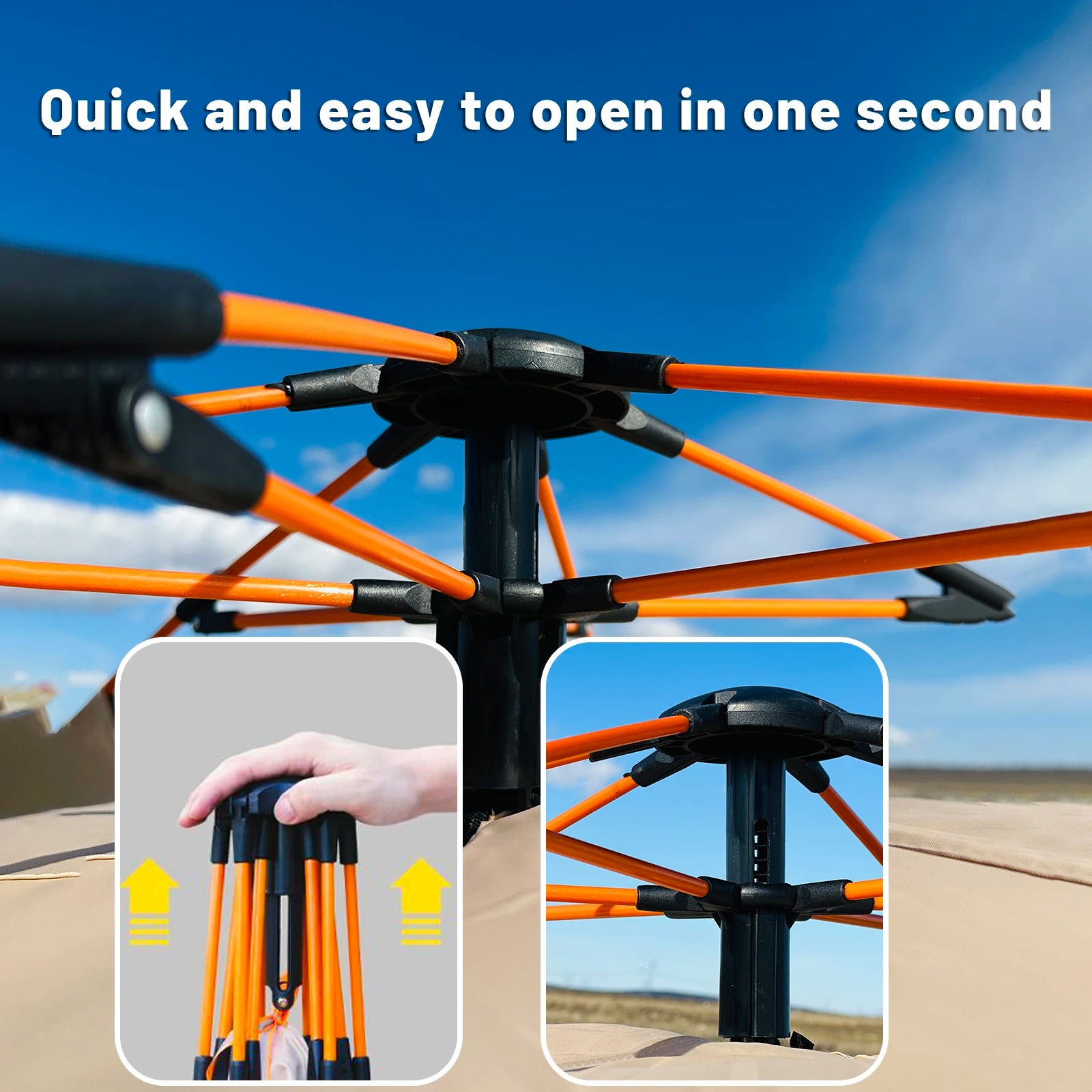 Experience Ultimate Comfort with Our Outdoor Automatic Quick-Opening Tent - Perfect Rainproof and UV-Proof Shelter for Up to 4 Adventurers!