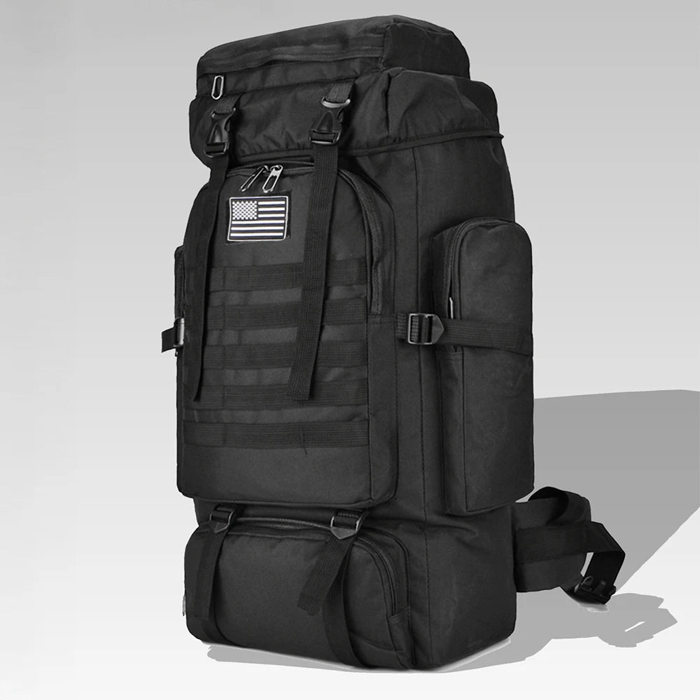 80L/100L Mountaineering Bag Climb Bag Tactical Backpacks Large Backpack Outdoors Hiking Camping Travel Bags