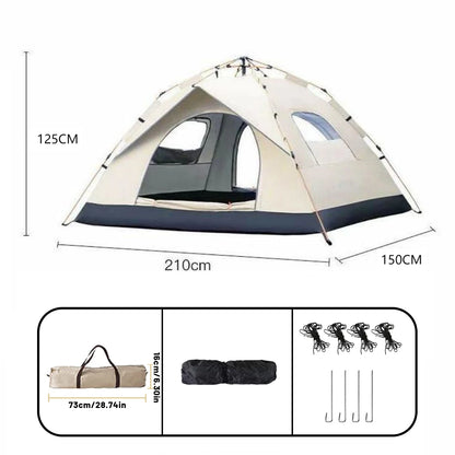 Experience Ultimate Comfort with Our Outdoor Automatic Quick-Opening Tent - Perfect Rainproof and UV-Proof Shelter for Up to 4 Adventurers!