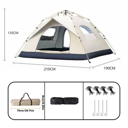 Experience Ultimate Comfort with Our Outdoor Automatic Quick-Opening Tent - Perfect Rainproof and UV-Proof Shelter for Up to 4 Adventurers!