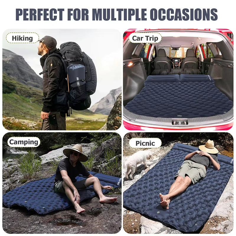 Experience Ultimate Comfort with the WESTTUNE Double Inflatable Mattress - Perfect for Camping, Backpacking, and Outdoor Adventures!