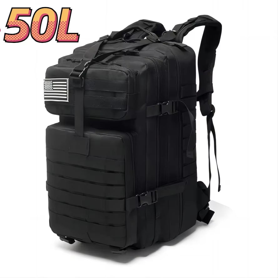 Versatile 30L/50L 1000D Nylon Waterproof Backpack for Trekking, Fishing, and Outdoor Adventures